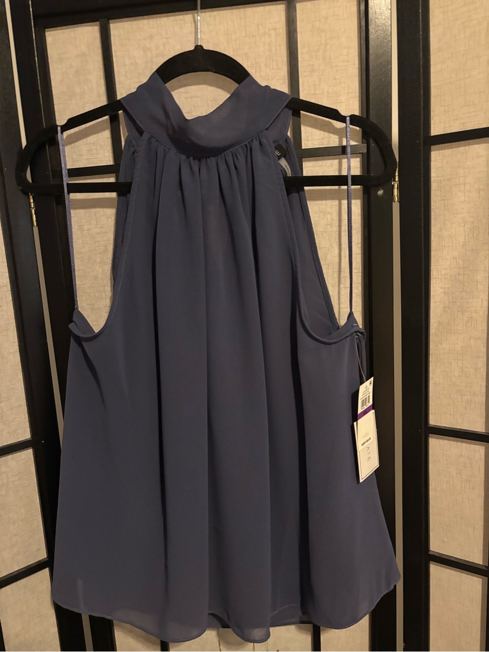 NWT 1. State Navy Blue Halter Neck Blouse